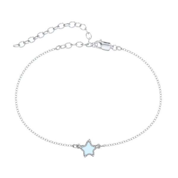 Starfish Permanent Anklet with Cold Enamel