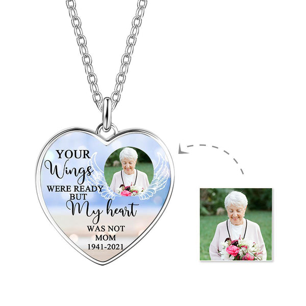 Cissyia.com Personalized Photo Heart Pendant Necklace with Frame Design