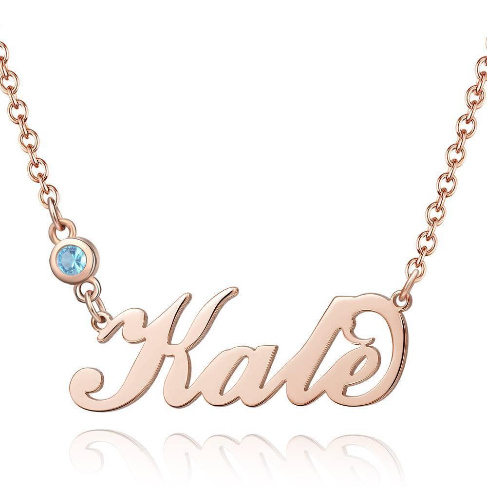 Name necklace deals with birthstone