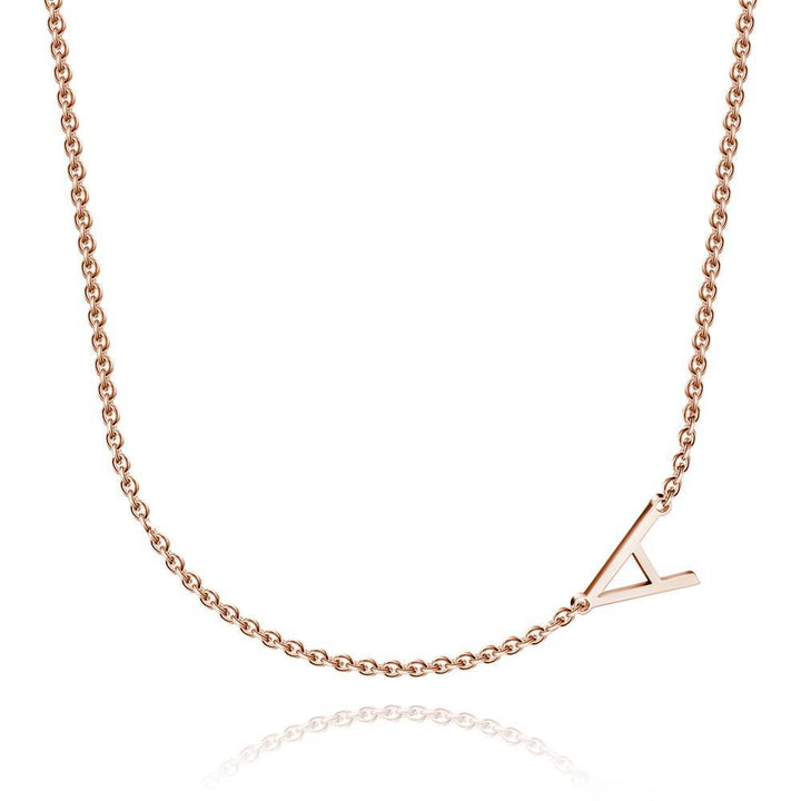 Cissyia.com 14K Gold Plated Personalized Single Initial Cut-Out Name Necklace