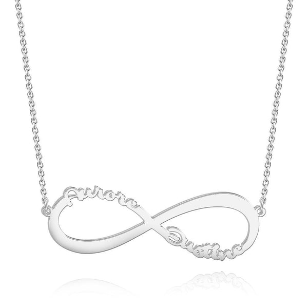 Personalized Infinity Two Names Cut-Out Necklace
